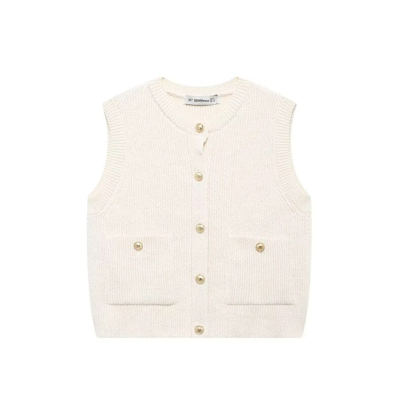 Femei Cardigan Tricotat Tank Top Moda Femei Chic Elegant Streetwear Femei Pulover Top