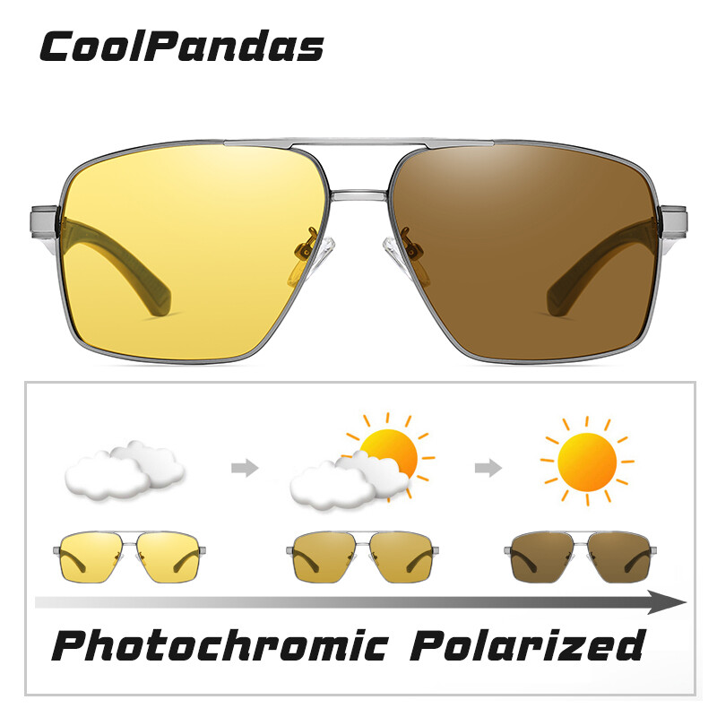 Öönägemisprillid Fotokroomsed päikeseprillid Polariseeritud kollane lääts UV400 Sõiduprillid Autojuhtidele Sport Mehed Naised Oculos