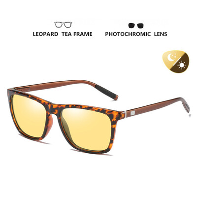 LIOUMO fotochrominiai naktinio matymo akiniai vairavimui kvadratiniai akiniai nuo saulės poliarizuoti vyriški geltoni lęšiai nuo akinimo akiniai lentes hombre