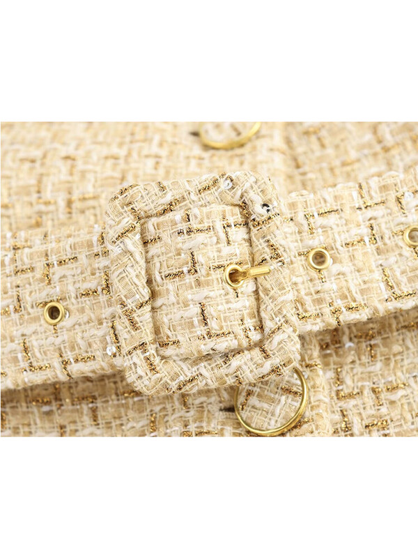 TRAF Vestă în carouri elegante de toamnă pentru femei, cu curea, la modă, la birou