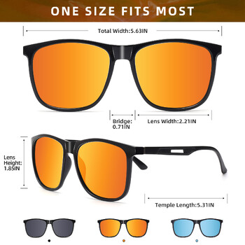 JM Men Polarized Sunglasses UV400 Orange Lensses Πολυτελής επωνυμία σχεδιαστής γυαλιά ηλίου Man Driving γυαλιά ηλίου Προσοφθάλμια