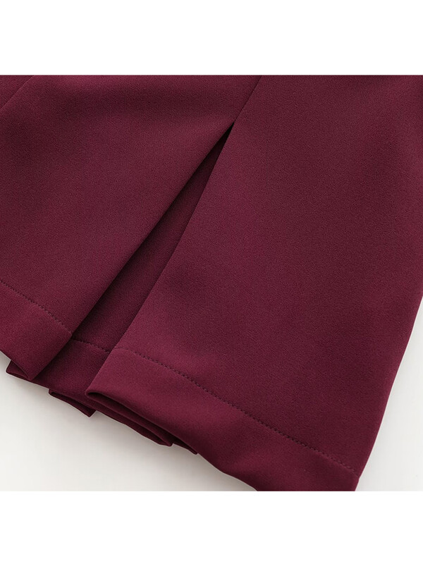 TRAF moteriška madinga plati klostuota mini suknelė, 2024 m. Elegantiškos, plonos biuro moteriškos gatvės suknelės su diržu Vestidos