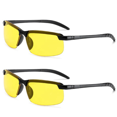 2TK Öönägemisprillid Musta raamiga Meeste Päikeseprillid Naiste Sport Päikeseprillid Välisarvuti juht Öökrillid Kaitseprillid Hulgimüük