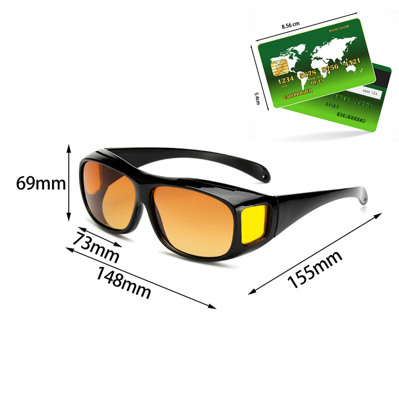 Automašīnu brilles Nakts redzamības saulesbrilles Nakts braukšanas brilles Vadītāja aizsargbrilles Aizsargbrilles Saulesbrilles UV Unisex Pretspīduma aizsargbrilles