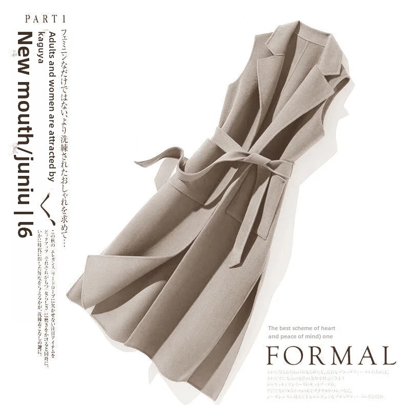 2024, la modă, nouă, cu mânecă lungă, vestă de lână, pentru damă