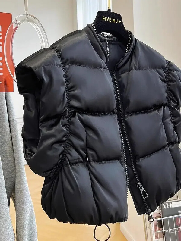 Jachetă populară din bumbac cu puf de rață alb în vestă Vestă Jachete pentru femei 2024 Mantoane Veste B739