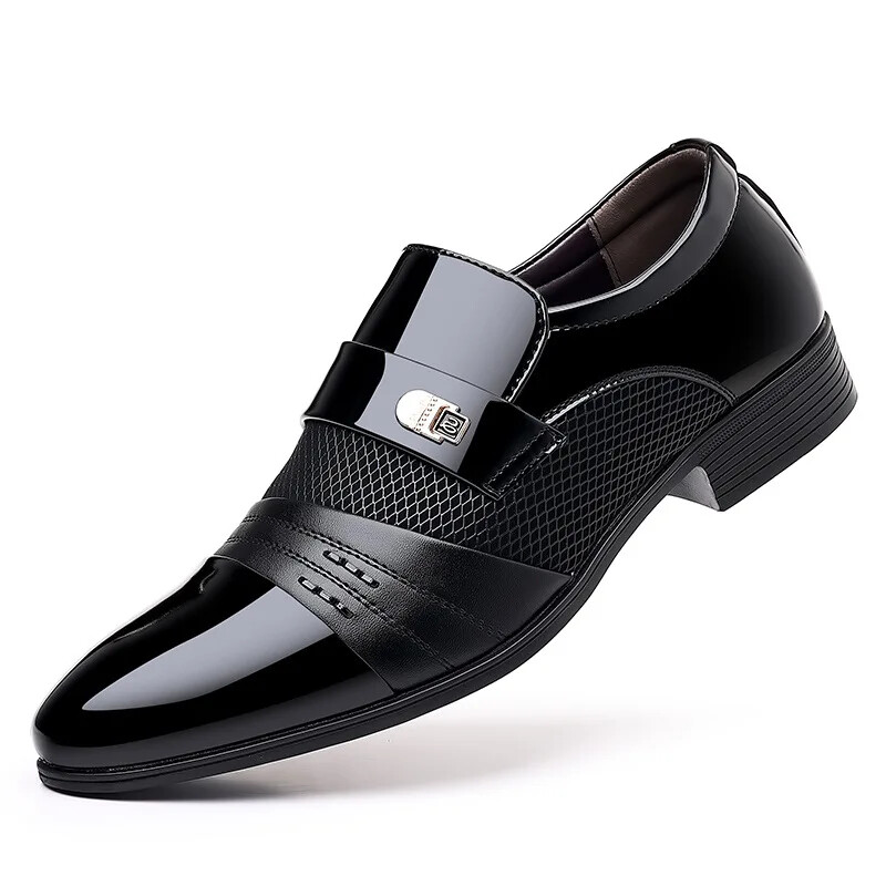 Rochie de afaceri clasică Pantofi pentru bărbați Pantofi de rochie formali Oxford pentru bărbați Încălțăminte din piele elegantă pentru bărbați Mocasini roșu vin