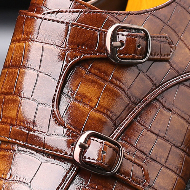 Prabangūs vyriški Suknelės Batai Krokodilo odos batai Vyriški sagtis Laisvalaikio vestuvių vakarėlio batai Aukštos kokybės verslo vyriški Brogue batai