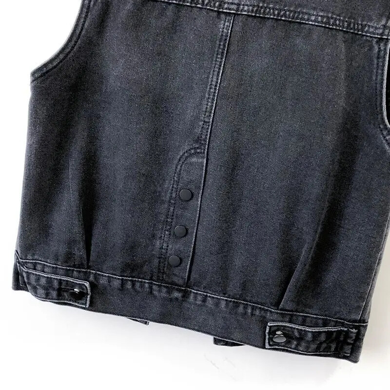 2024-es divattervezés flitterek farmer mellény nyári őszi női mellény Koreai lábszár nélküli farmer farmer dzseki női mellény felsők