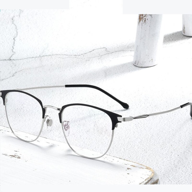 Divat Anti-Blue Világos Szemüvegek Klasszikus Női Férfi Ultra Könnyű Fémkeret Szemüvegek Irodai Számítógépes Szemüvegek Szemvédelem Fekete