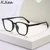 2024 m. Nauji klasikiniai kvadratiniai anti-mėlyni šviesūs akiniai vyrams, madingi, paprasti stačiakampiai dideli rėmeliai akiniai moterims biuro aksesuaras