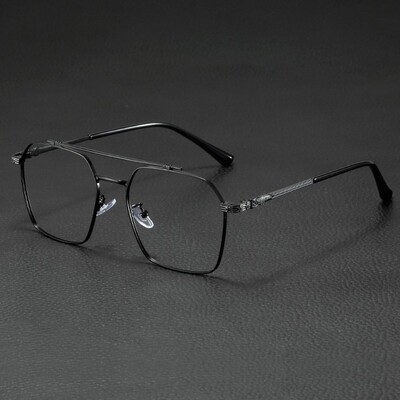 Blue Ray Blocking Anti-Blue Light Brilles Ultralight Metāla Datorbrilles Acu aizsardzība Kvadrātveida brilles Vīriešiem Sievietēm