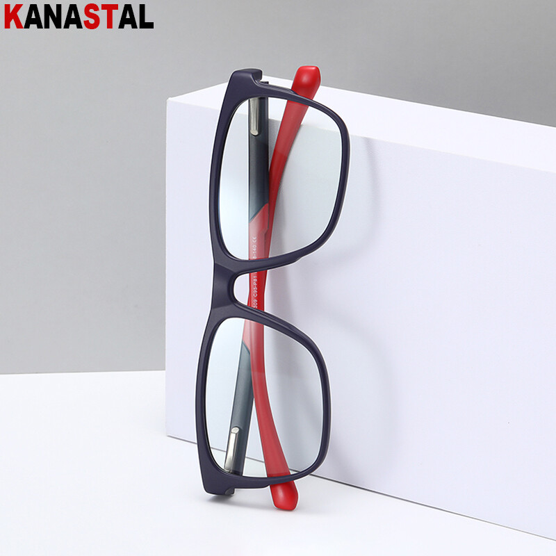 Vīriešu zilas gaismas bloķējošas brilles Retro vīriešu dators TR90 Sqaure briļļu rāmis pret nogurumu recepšu brilles