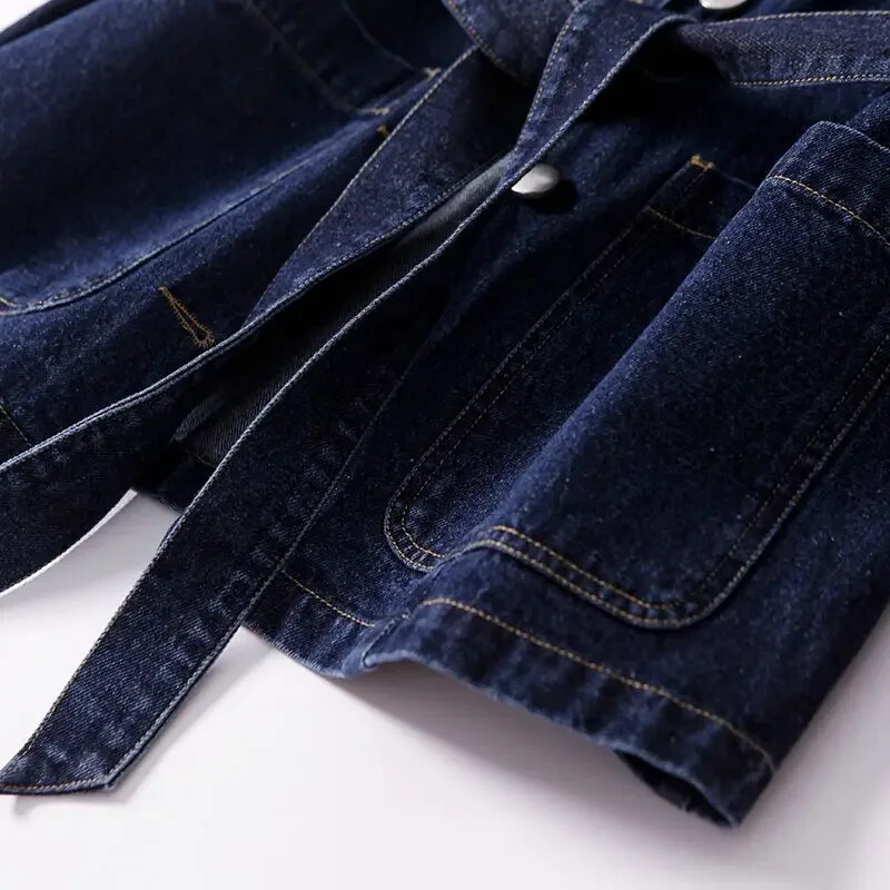 Vestă de denim nouă pentru femei Cardigan fără mâneci Jachetă de primăvară toamnă Paltoane de modă coreeană Topuri Buzunar mare de marcă