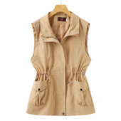 2024, toamnă, vestă nouă, geantă pentru femei, căptușită, haină pentru femei, haină ocazională cu talie lejeră.