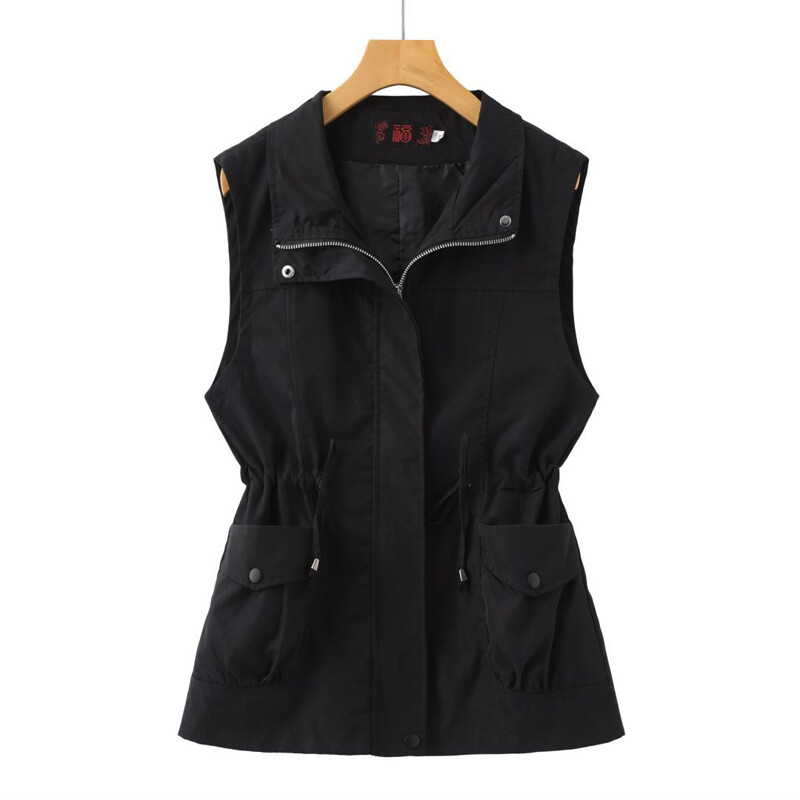 2024, toamnă, vestă nouă, geantă pentru femei, căptușită, haină pentru femei, haină ocazională cu talie lejeră.