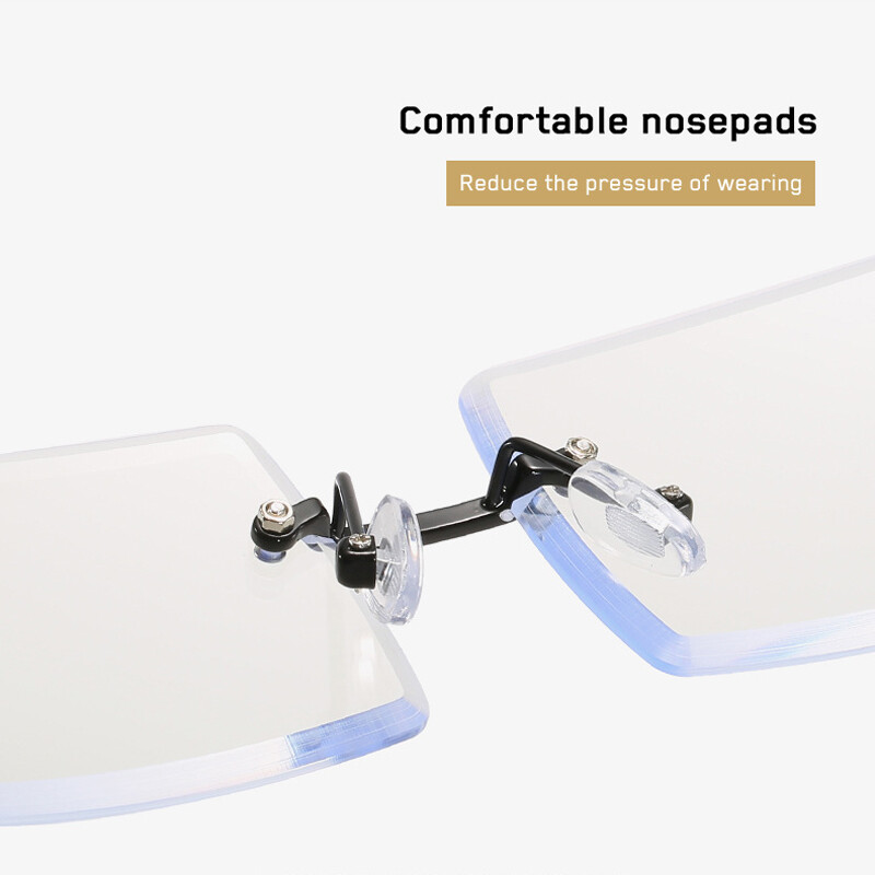 Seemfly 2020 Anti Blue Light Briļļu ietvars Sieviešu Vīrieši Bezmalu Modes Luksusa Kvadrātveida caurspīdīgas Brilles Brilles ar vienkāršu spoguļu