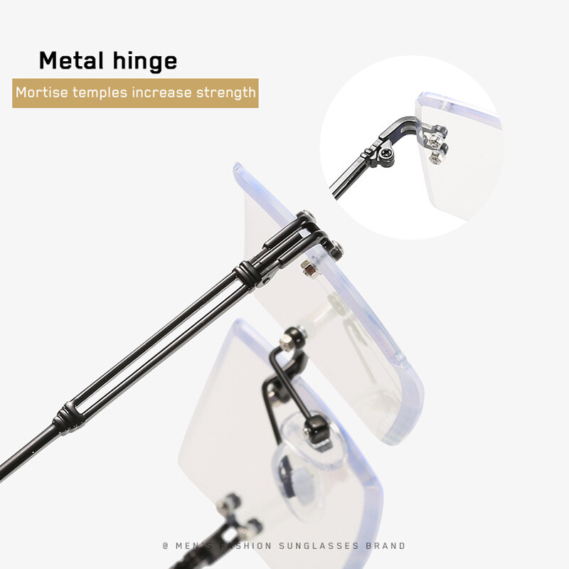 Seemfly 2020 Anti Blue Light Briļļu ietvars Sieviešu Vīrieši Bezmalu Modes Luksusa Kvadrātveida caurspīdīgas Brilles Brilles ar vienkāršu spoguļu