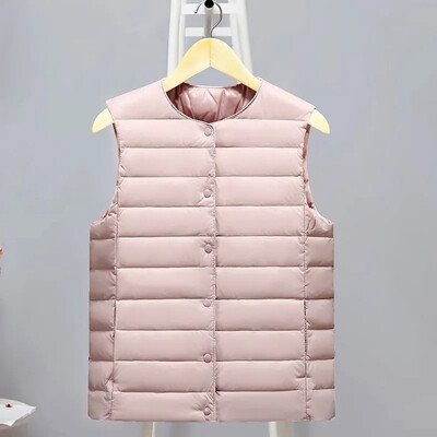 Rudens žiemos šviesa ir plona moteriška pūkinė medvilnė liemenė striukė be rankovių šilta liemenė Moteriški viršutiniai drabužiai Parkai Paltai Moteriški viršutiniai drabužiai