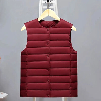 Rudens žiemos šviesa ir plona moteriška pūkinė medvilnė liemenė striukė be rankovių šilta liemenė Moteriški viršutiniai drabužiai Parkai Paltai Moteriški viršutiniai drabužiai