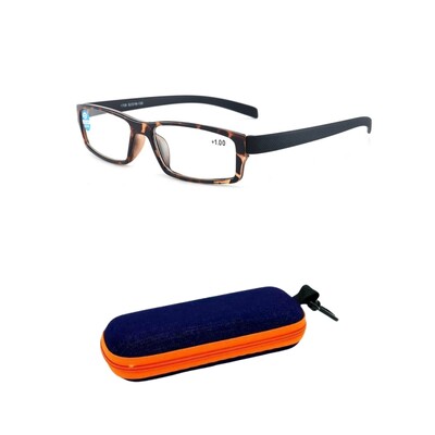 Maza rāmja lasīšanas brilles Īpaši vieglas augstas izšķirtspējas zilu gaismu bloķējošas lasīšanas brilles ar briļļu futrāli