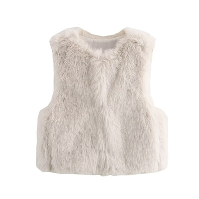 2024, toamnă și iarnă, îmbrăcăminte nouă pentru femei, modă ocazională, temperament simplu, fără mâneci, vestă de buzunar întunecată.