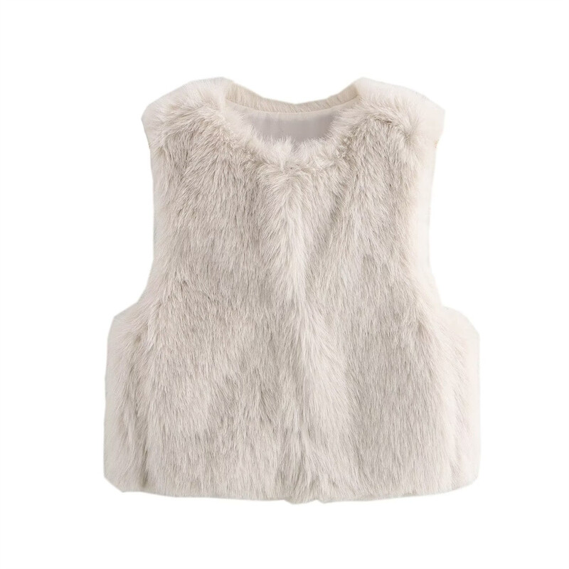 2024, toamnă și iarnă, îmbrăcăminte nouă pentru femei, modă ocazională, temperament simplu, fără mâneci, vestă de buzunar întunecată.