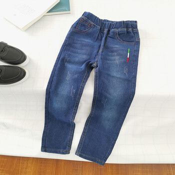 IEENS Kids Slim Jeans Teens Boy Casual Παντελόνι Παιδικό ελαστικό παντελόνι μέσης 4-11 ετών Fashion Μονόχρωμο ίσιο τζιν παντελόνι