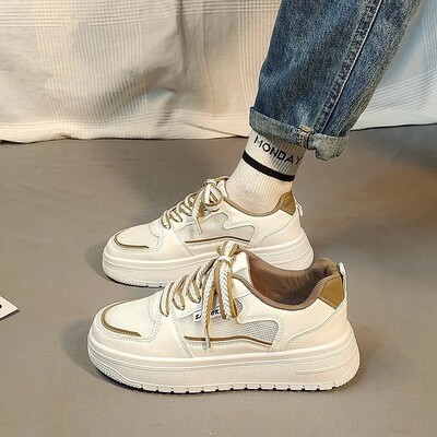 Pantofi de damă marimi mari 41 Pantofi grăsimi cu picioare largi Pantofi cu panou de internet pentru studenți respirabili, fund gros, pantofi sport casual 42