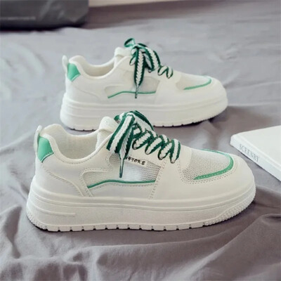 Pantofi de damă marimi mari 41 Pantofi grăsimi cu picioare largi Pantofi cu panou de internet pentru studenți respirabili, fund gros, pantofi sport casual 42