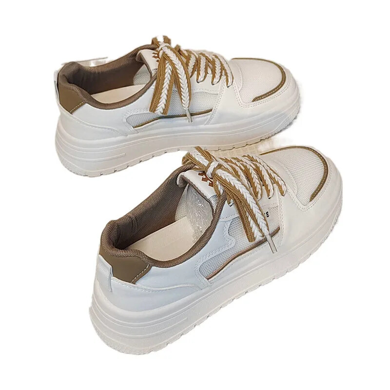 Pantofi de damă marimi mari 41 Pantofi grăsimi cu picioare largi Pantofi cu panou de internet pentru studenți respirabili, fund gros, pantofi sport casual 42