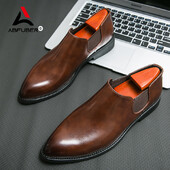 Prabangūs madingi darbo batai vyrų vakarėliams vestuvėms Odiniai vyriški batai slydimo antklodės Verslo oficialūs socialinio biuro derbio batai