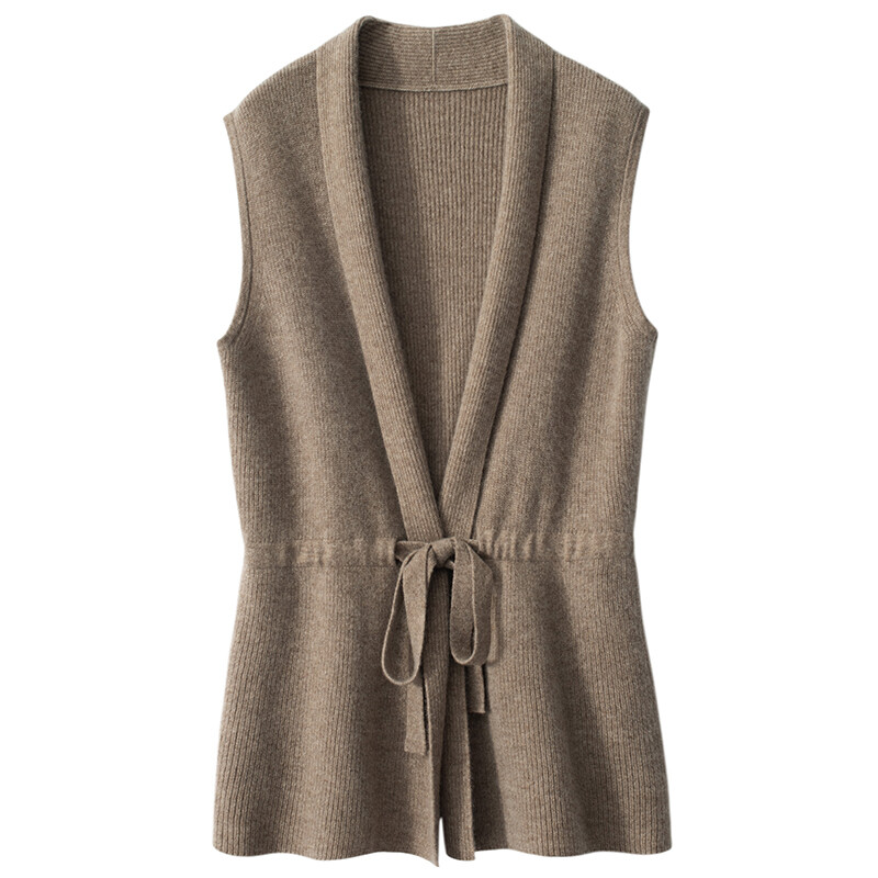 LDZWSM Moteriškos Merino Vilnos Liemenės Drabužiai Blakstienų Paltai Kieti Be rankovių Megzti megztiniai Paltai Megztiniai Laisvi Žieminė C3033070A