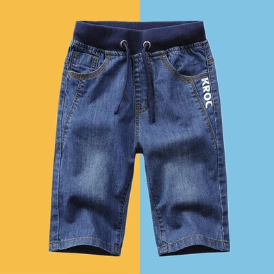 Αγόρια Jean Shorts 2024 Summer Brand Design Printing Letter Stripe Plaid Παιδικά τζιν σορτς για εφήβους αγόρια 2-13 ετών