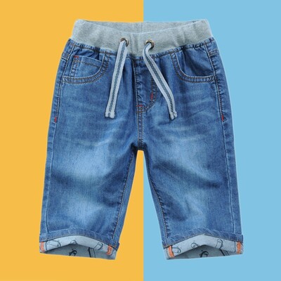 Pantaloni scurți de jeans pentru băieți 2024, de vară, cu imprimare, cu litere, în carouri, pantaloni scurți din blugi pentru băieți adolescenți 2-13 ani.