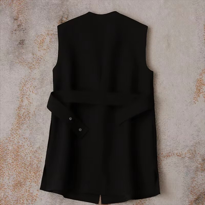 Új tavaszi, 2025. őszi temperamentumú női öltöny, mellény kabát, ujjatlan, sokoldalú, alkalmi női blézer mellénykabát