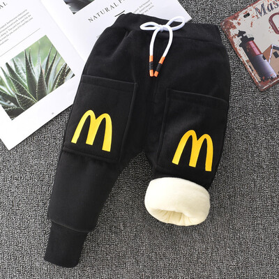 2022 m. Naujos šiltos kelnės Vaikams Animaciniai Kelnaitės Madingi Berniukai Mergaičių Džinsai Žiemą storinantys Vaikai Džinsinės Kelnės Kūdikių Džinsai Drabužiai Kūdikiams 1-6Y