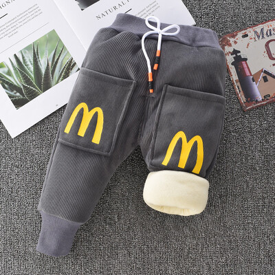 2022 m. Naujos šiltos kelnės Vaikams Animaciniai Kelnaitės Madingi Berniukai Mergaičių Džinsai Žiemą storinantys Vaikai Džinsinės Kelnės Kūdikių Džinsai Drabužiai Kūdikiams 1-6Y