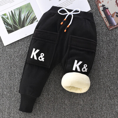 2022 m. Naujos šiltos kelnės Vaikams Animaciniai Kelnaitės Madingi Berniukai Mergaičių Džinsai Žiemą storinantys Vaikai Džinsinės Kelnės Kūdikių Džinsai Drabužiai Kūdikiams 1-6Y