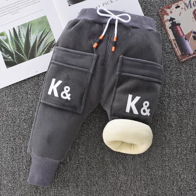 2022 m. Naujos šiltos kelnės Vaikams Animaciniai Kelnaitės Madingi Berniukai Mergaičių Džinsai Žiemą storinantys Vaikai Džinsinės Kelnės Kūdikių Džinsai Drabužiai Kūdikiams 1-6Y