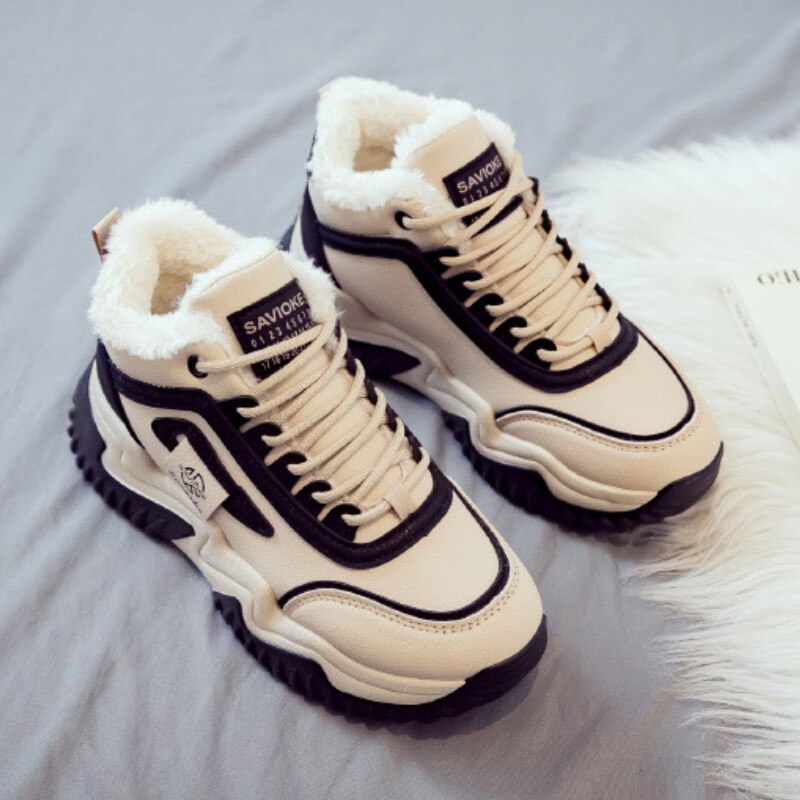 Női magas felső pamutcipő 2024. tél, új, sokoldalú sport, vulkanizált alkalmi apacipő, tornacipő Zapatos De Mujer