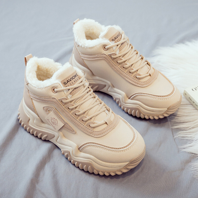 Női magas felső pamutcipő 2024. tél, új, sokoldalú sport, vulkanizált alkalmi apacipő, tornacipő Zapatos De Mujer