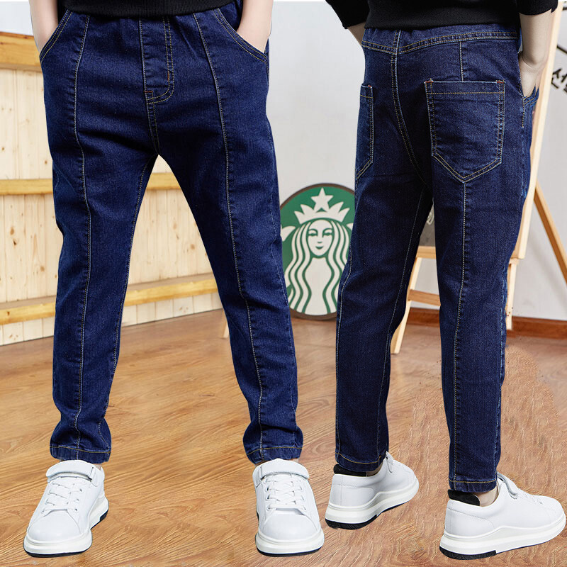 1 bucăți pentru copii, băieți, blugi, haine din bumbac, îmbrăcăminte, pantaloni pentru copii mici, sugari, băieți, blugi, pantaloni din denim, pentru copii 4-11 ani