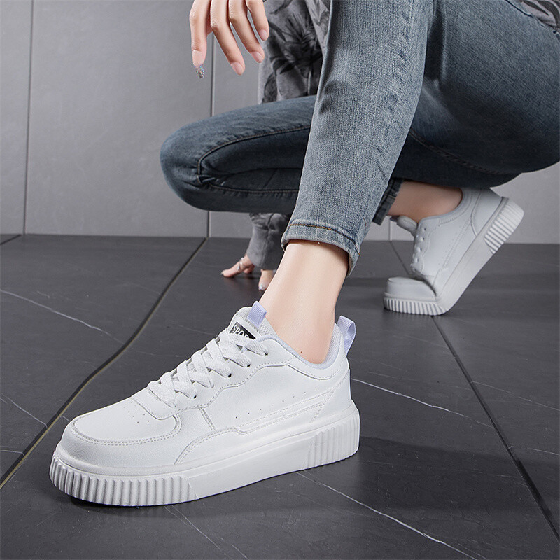 Férfi és női tavaszi és őszi kiváló minőségű új bőr vízálló csúszásmentes alkalmi sportcipő járó lapos páros cipő