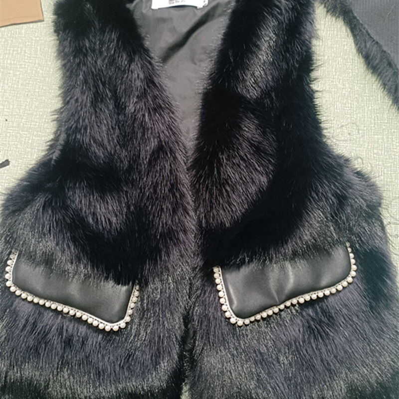 Žieminis dirbtinio kailio paltas moterims rudeniui ir žiemai naujas korėjietiškas švelnus ir jaunatviškas stilius, senėjimą mažinantis kailinis liemenės lieknėjimo efektas