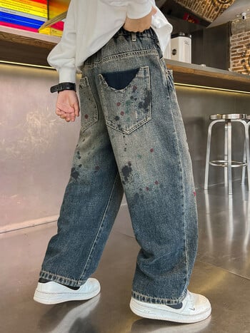 New Boys Jeans Παιδικά Τζιν Παντελόνια Σχολικά Παιδικά Casual Blue Παντελόνια Άνοιξη Φθινόπωρο Κορεάτικα Teenager Παντελόνια 6 8 10 12 14 ετών