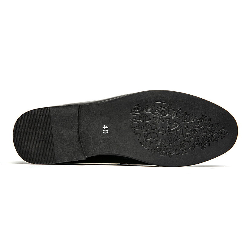 2024 Värskelt meeste mustad libisemiskindlad nahast kingad Pehmed libisemisvastased sõidujalatsid Meeste kevadmokasiinid sotsiaalne lame kleit pidulikud kingad