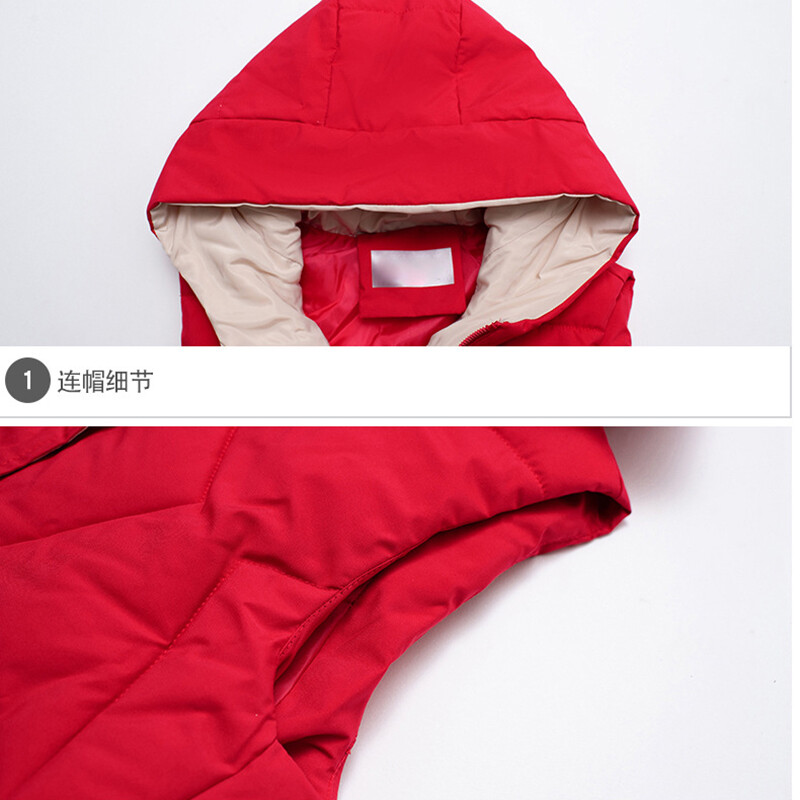 Női téli ujjatlan pamut párnázott kapucnis mellény, hosszú mellény, melegen lefelé pamut kabát női felsőruházat női, új Parkas oversize mellény