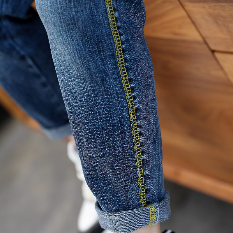 Jauns Pavasaris Rudens Bērnu Džinsi Bikses Kokvilna 110-160cm Zēnu Bikses Ikdienas Bērnu Bikses Džinss Lieli Zēnu Apģērbi