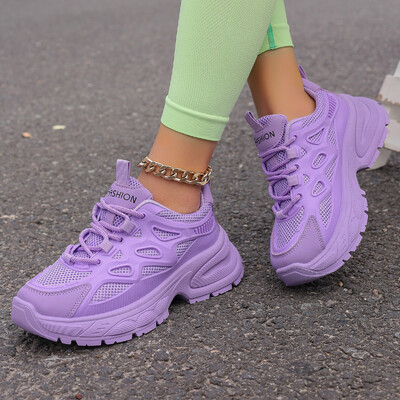 Női tornacipők Új belső emelés alkalmi platform cipő Női divat kültéri csúszásgátló kényelmes edzőcipő női